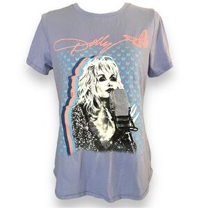 SONOMA‎ Women's Purple Dolly Parton Graphic Short Sleeve T-Shirt Small | EUC